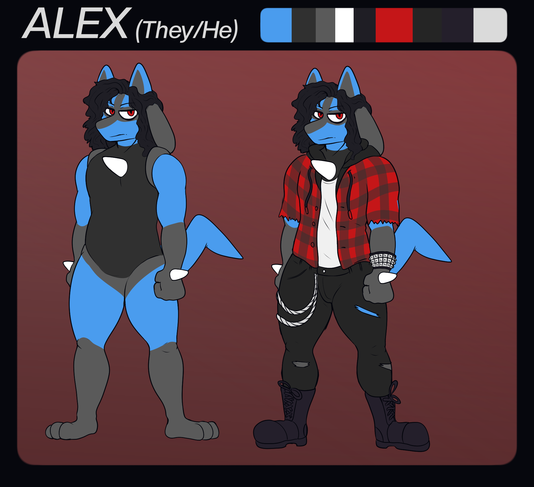 Ref sheet for my sona, Alex